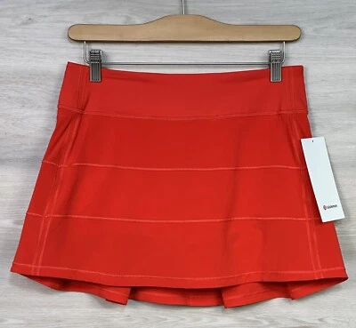 "Falda larga Lululemon Pace Rival MR 3,5"" talla 4 ❤️‍🔥 Hot Heat rojo naranja 33492" Foto 1 de 4
