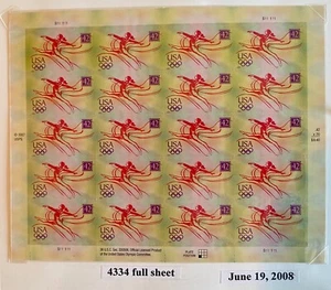 US 2008. Beijing Olympic. Sc#4334. Pane of 20. MNH. - Picture 1 of 1