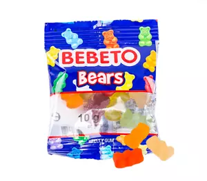 BEBETO Bears 12 Sabores Colores Goma de Jalea 10g x 8 ~ 168 Paquetes, Gomy Bear Candy - Imagen 1 de 6