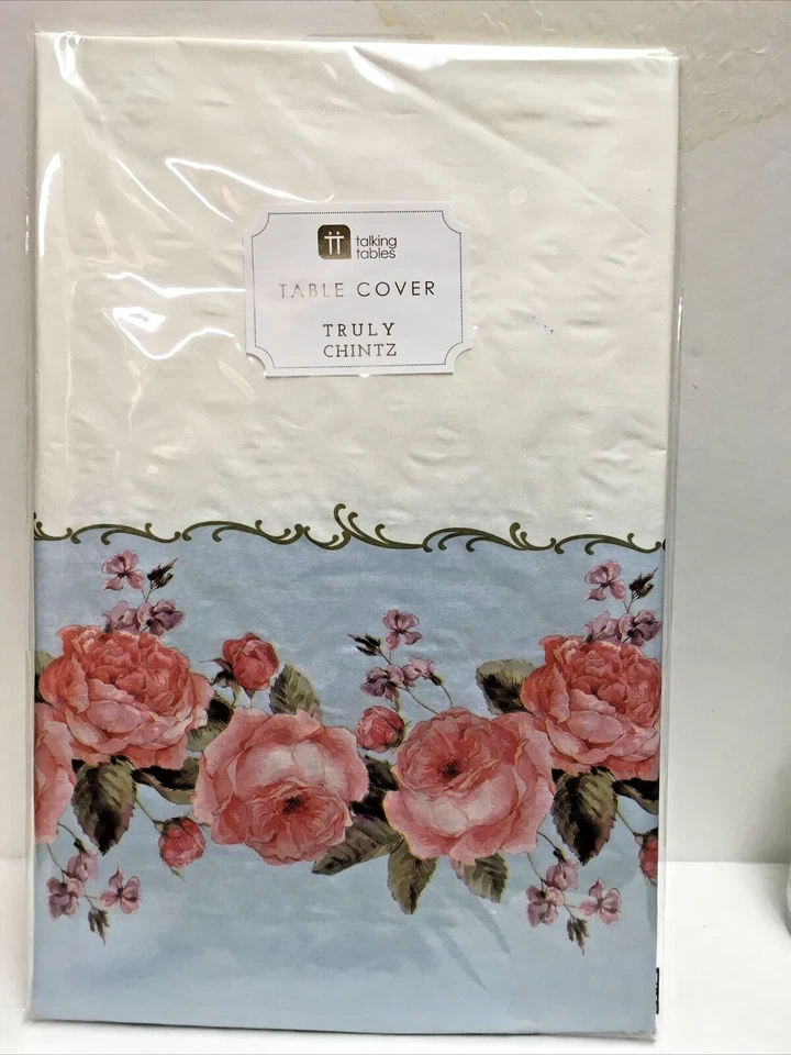 LOT OF 2 TABLE COVER TRULY CHINTZ (TALKING TABLES) 71 X 47 IN  NEW IN PACKAGE - Image 1 of 3