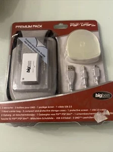 🥰 premium pack psp / slim coque etui film ecran chargeur range umd usb chargeur - Photo 1/6