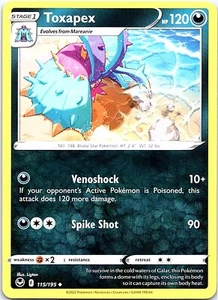 Tarjeta Pokémon Tempestad Plata Poco Común Toxapex 115/195 - Casi Nueva - Imagen 1 de 2