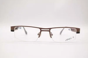 Axel S. AX752 Brown Black Half-Rim Glasses Eyeglass Frame New - Picture 1 of 6