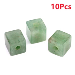 10Pcs 16mm Natural Aventurine Cube Shaped Large Hole Loose Beads Hole 5mm HT2686 - Picture 1 of 7