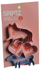 Spritz Tagliabiscotti Cane Gatto Doppio Cuore NUOVO - Set di 3 - Foto 1 di 4