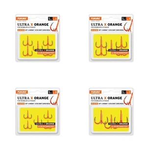 Cebo favorito Fukura Ultra X Orange Treble Hooks trillizos gancho de perforación - Imagen 1 de 5