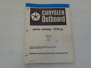 Chrysler Service Parts Catalog 1981 9.9 HP - Picture 1 of 2
