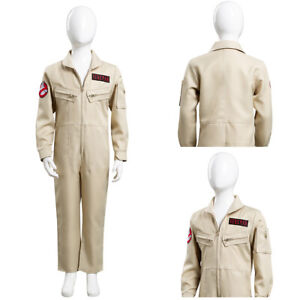 Kids Ghostbusters Cosplay Boy Jumpsuit Halloween Costume Outfit Child Suit Gift 