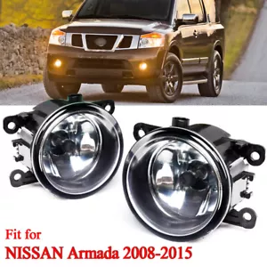 For Nissan Armada 2011-2015 Clear Lens Pair Bumper Fog Light Lamps Left+Right - Bild 1 von 10