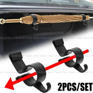 2Pcs Car Trunk Umbrella Hooks Organizer Holder Hanger Clips Fastener Accessories - Bild 1 von 13
