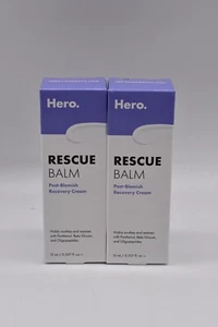 2 pack HERO COSMETICS Rescue Balm Post-Blemish Recovery Cream~15ml EXP 05/25 NIB - Picture 1 of 1