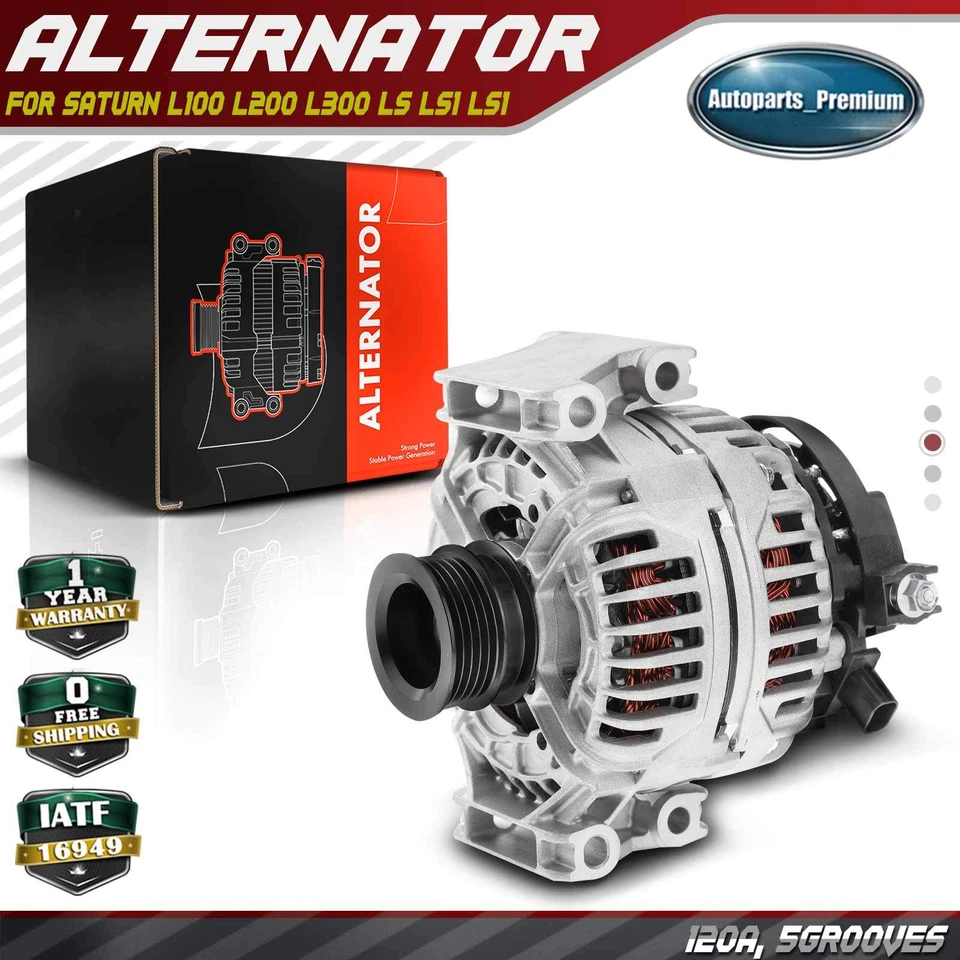 Alternador para Saturn L100 01-02 L200 L300 LS LS1 LS1 LW200 Vue 120A CW 5 ranuras Foto 1 de 4