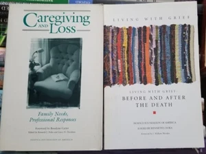 2 bks lot Death Dying Living with Grief Before and After the Caregiving Loss - Imagen 1 de 3
