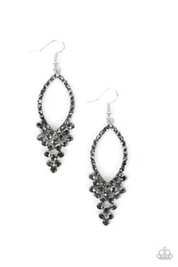 ~GLOWING Off the Deep End~ Silver Earrings Paparazzi Jewelry - Picture 1 of 3