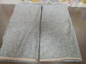 Ralph Lauren INDOCHINE PAGODA Par de Fundas de Almohada King-Azul Hielo-Blanco Borde-1995 - Imagen 1 de 6