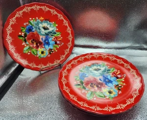 The Pioneer Woman Melodie rote Blumen Dessert/Salat/kleiner Teller (5er Set) 8,5" - Bild 1 von 23