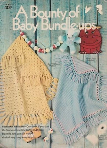 A Bounty of Baby Bundle-Ups -Vintage CRO-HOOK CROCHET & Knitting Pattern Leaflet - Picture 1 of 2