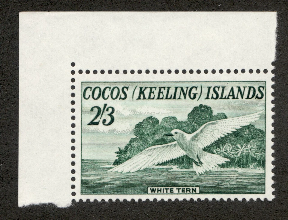 1963 Cocos (Keeling) Islands  Sc #6 - 2Sh3p  - White Tern Bird - MNH vf $13 - Image 1 of 1