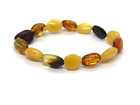 Baltic Amber Bracelet Beans Natural Beads Multicolor Stone Genuine 8 g 18576