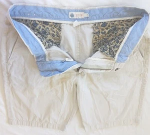 Pantalones Cortos Chinos J Crew Para Hombre Elastizados Frente Plano Tiro Medio Algodón Beige Claro Talla 33 - Imagen 1 de 13