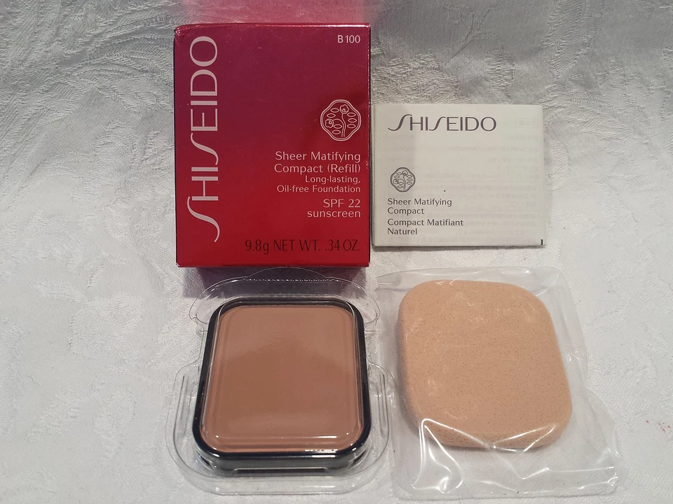 Shiseido-Sheer Matifying Refill Foundation - #B 100 Very Deep Beige- 0.34 Oz-NIB - Image 1 of 1