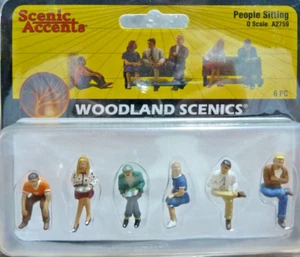 O Scale Woodland Scenics A2759 Scenic Accents People Sitting (6) pcs - Bild 1 von 2