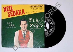 Neil Sedaka - King of Clowns/Walk With Me 7" Vinyl SS-1295 1962 Japan - Picture 1 of 7