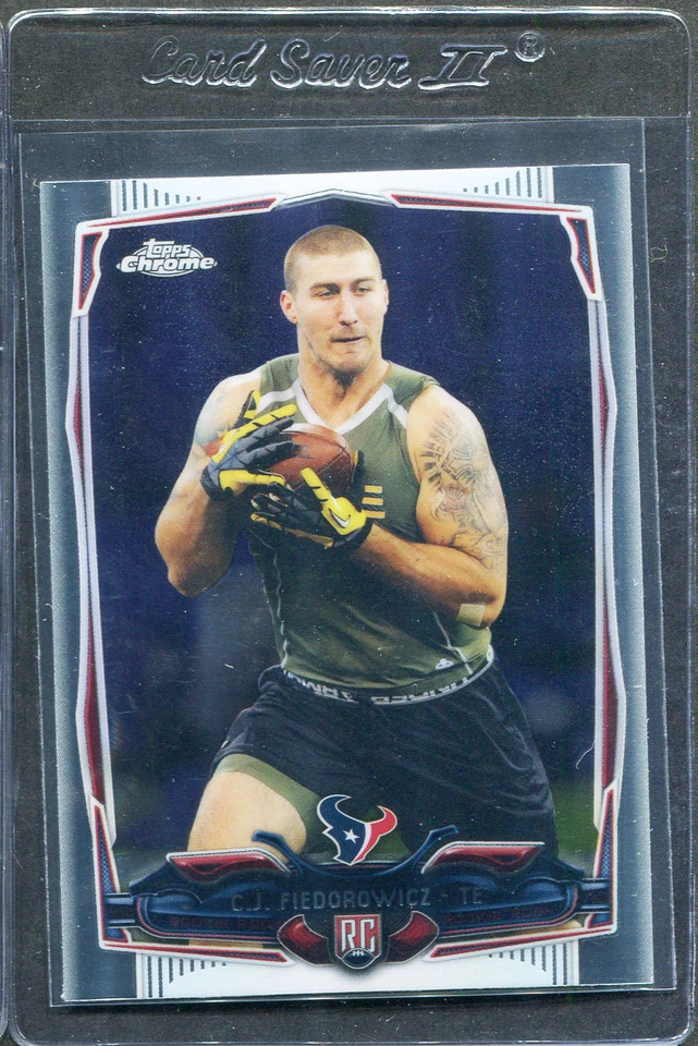 2014 Topps Chrome C.J. Fiedorowicz RC #131 Texans Mint - Image 1 of 1