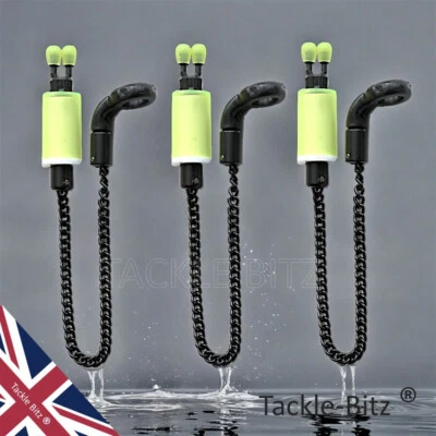 3 GREEN Carp fishing Tackle Bobbins Bite Indicators Set Short Chain 15.5cm TBNS — 第 1/3 张图片