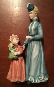 Vintage Home Interior Mother And Daughter Porcelain Figurine  - Picture 1 of 12