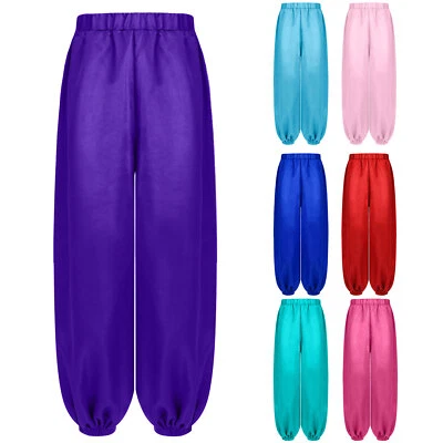 Kids Girls Trousers Loose Sweatpants Carnival Bloomers Tribal Pants Training - Image 1 of 4