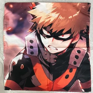 My Hero Academia Anime Katsuki Bakugo beidseitiger Kissenbezug 17”x17” NEU - Bild 1 von 5