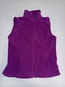 LANDS' END Vest Women’s Medium 10-12 POLARTEC AIRCORE 100 Fleece Full Zip Purple - Picture 1 of 10
