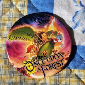ONCE UPON A FOREST VINTAGE 1993 3.0" MOVIE FILM PROMO PIN BACK BUTTON - Picture 1 of 2