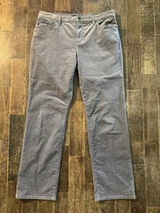 Pantalones de mezclilla para mujer LRL Ralph Lauren 12 (35x30,5) gris pana clásicos rectos - Imagen 1 de 9