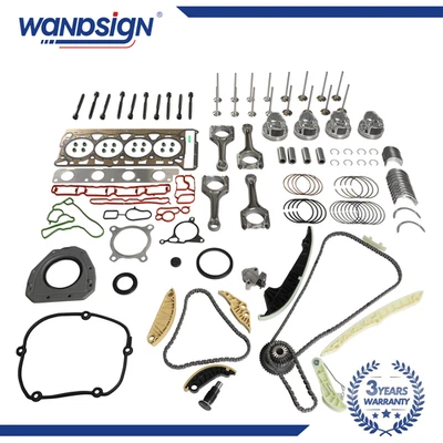 Engine Overhaul Rebuild Pistons 23mm Kit Fits VW Jetta Tiguan EOS Audi A3 2.0L - Image 1 of 4