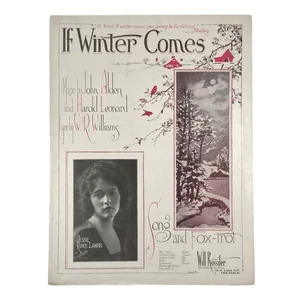 1922 If Winter Comes - Jessie Royce Landis Photo on Cover - Vintage Sheet Music - Picture 1 of 2