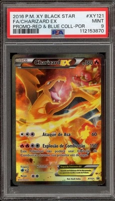 Pokemon Charizard EX Red & Blue Coll. PORTUGUESE Full Art Promo XY121 PSA 9 - Image 1 of 2