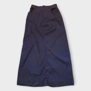 Pilcro Anthropologie schwarz Leinen Viskose Größe 0 Rock vorne Schlitz Maxi - Bild 1 von 5