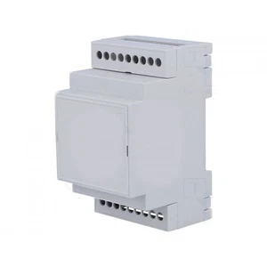Custodia case 3 moduli guida DIN plastica PPO dimensioni 90 x 53 x 53mm grigio - Imagen 1 de 3