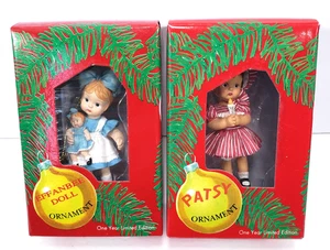 Juego de 2 adornos navideños vintage para muñeca Effanbee edición limitada - Imagen 1 de 5