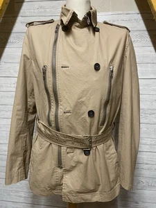 Trench corto beige lusso The KOOPLES taglia Large UK (EU 50) cotone prezzo consigliato £ 400 - Foto 1 di 9