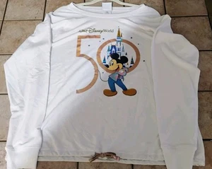 WALT DISNEY 50TH ANNIVERSARY LONG SLEEVE WOMENS T-SHIRT XL - Picture 1 of 6