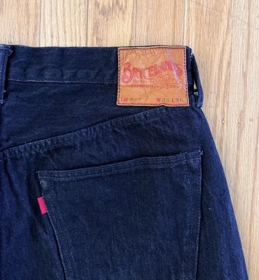 Brycelands 933 Black Denim Jeans Mens 33x32 Selvedge Straight Leg Made in Japan - Image 1 of 4