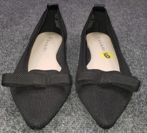 Tahari Ballet Flat Shoes Womens 9 Black Bow Ties - Bild 1 von 7