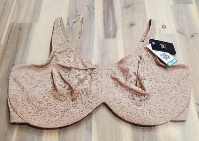 Wacoal Women's Halo Lace Full Figure Underwire Bra in Toast | Size: 40DDD - Image 1 of 4