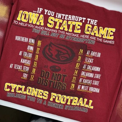 Camiseta de fútbol Iowa State Cyclones calendario 2015 para hombre XL Foto 1 de 4