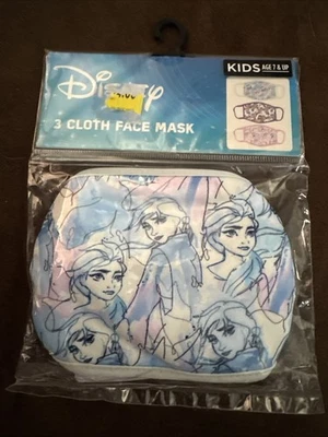 Children Disney Movie Frozen 1pk Face Masks Cloth 3 Pair Included Ages 7-Up Kids - Image 1 of 2
