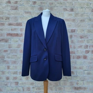 Boden Marylebone Ponte Blazer Jacke Damen 20R dunkelblau einreihig neu mit Etikett - Bild 1 von 14