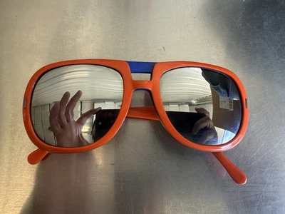 Gafas de sol vintage años 70 Francia Broncos naranja azul Foto 1 de 4